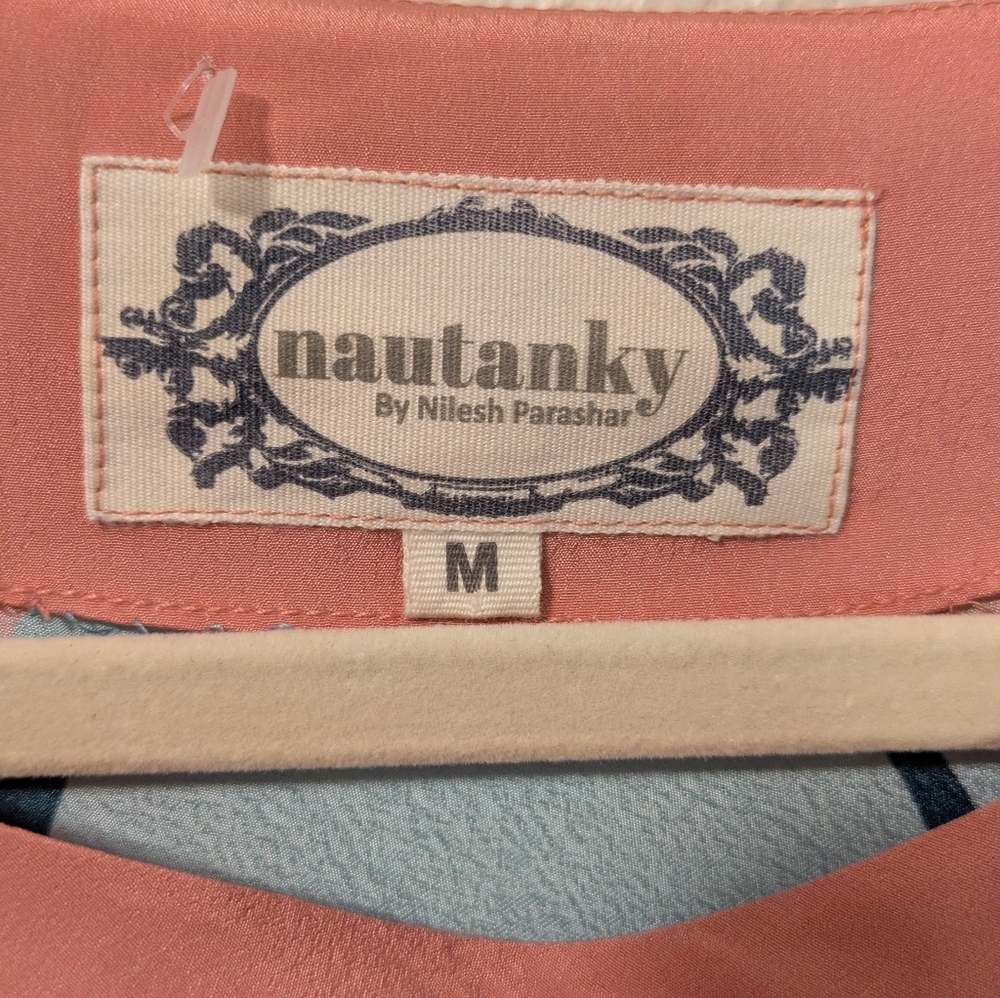 Nautanky Pink Abstract Print Tunic With Pants Set - Picture 15 of 16